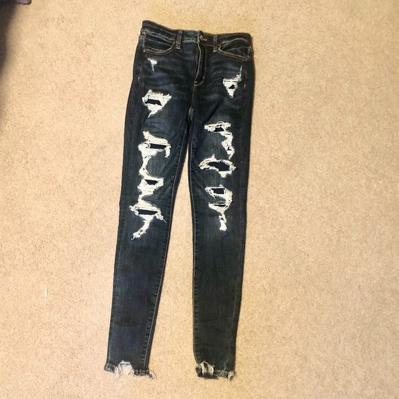 AE Next Level High-Waisted Patched Jeggins - Picture 1 of 4